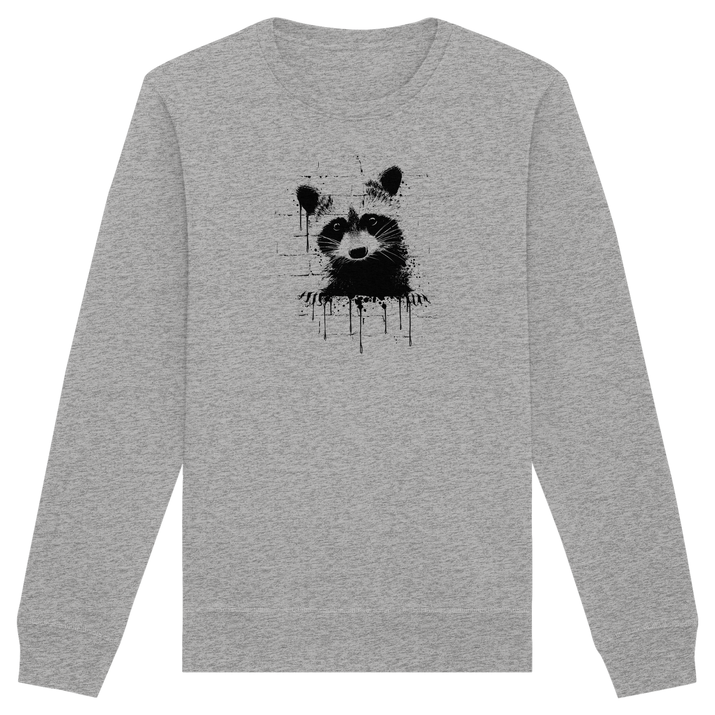 Funky Street Art Waschbär - Organic Basic Unisex Sweatshirt
