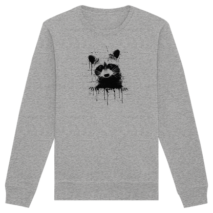 Funky Street Art Waschbär - Organic Basic Unisex Sweatshirt