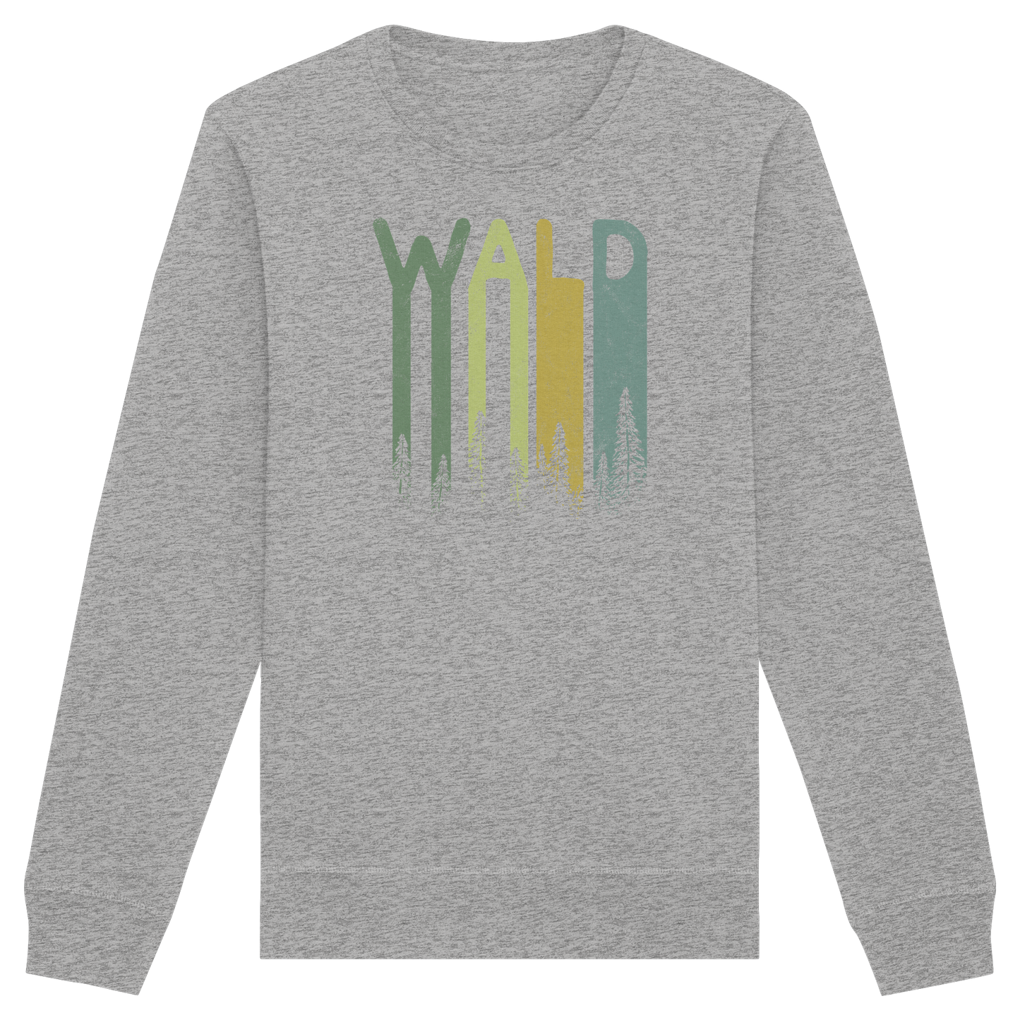 Wald Retro Forst Schriftzug - Organic Basic Unisex Sweatshirt