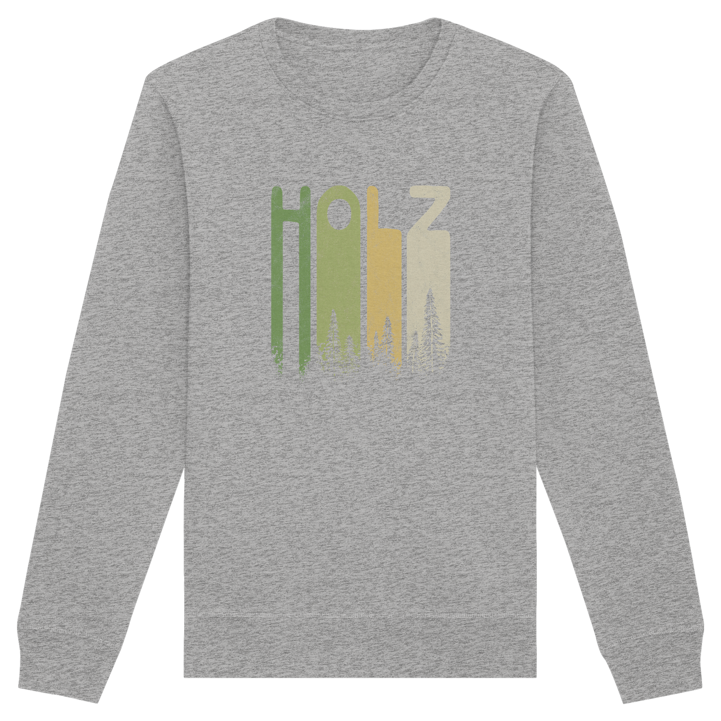 Holz Retro Wald Schriftzug - Organic Basic Unisex Sweatshirt