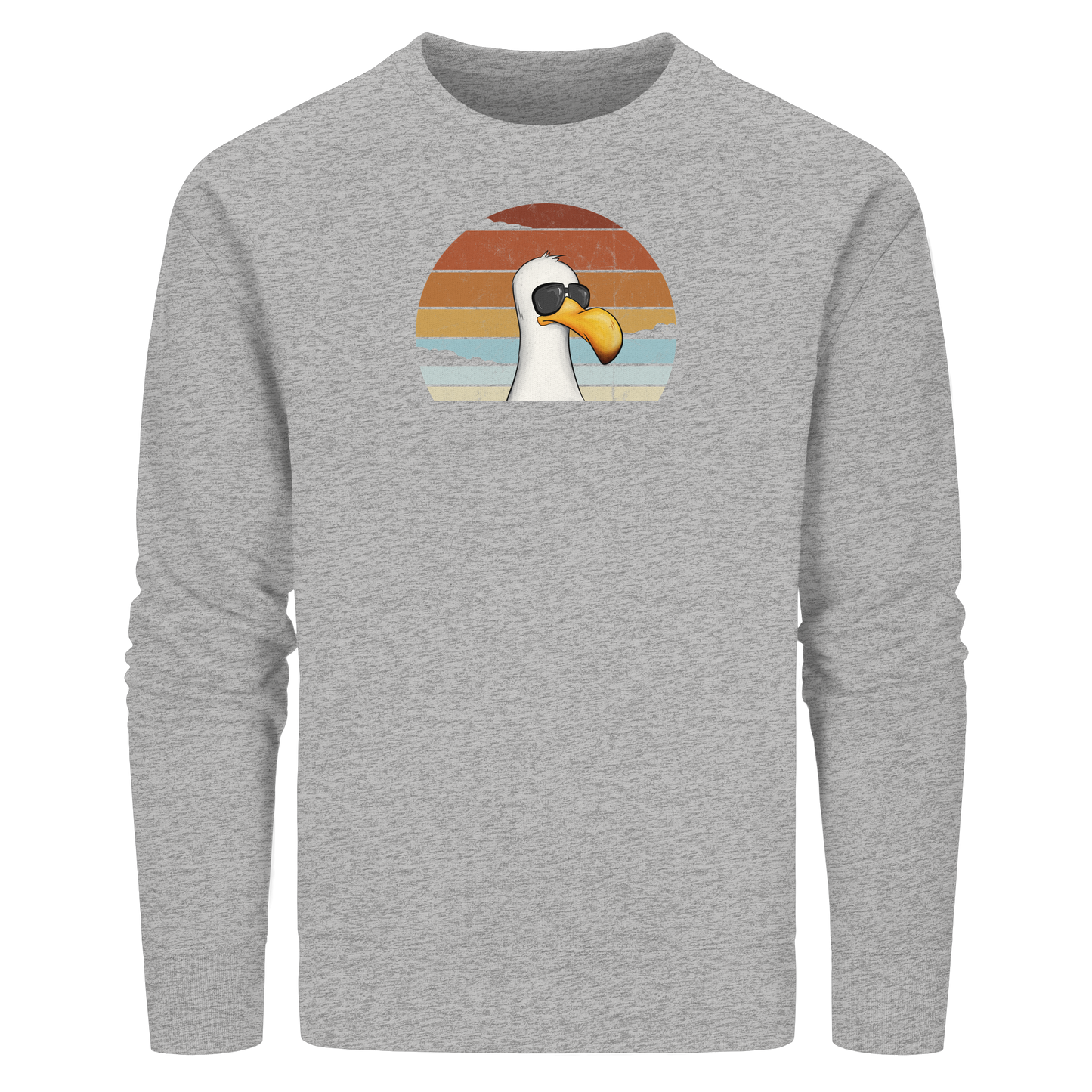 Cool lässige Retro Möwe - Organic Basic Unisex Sweatshirt