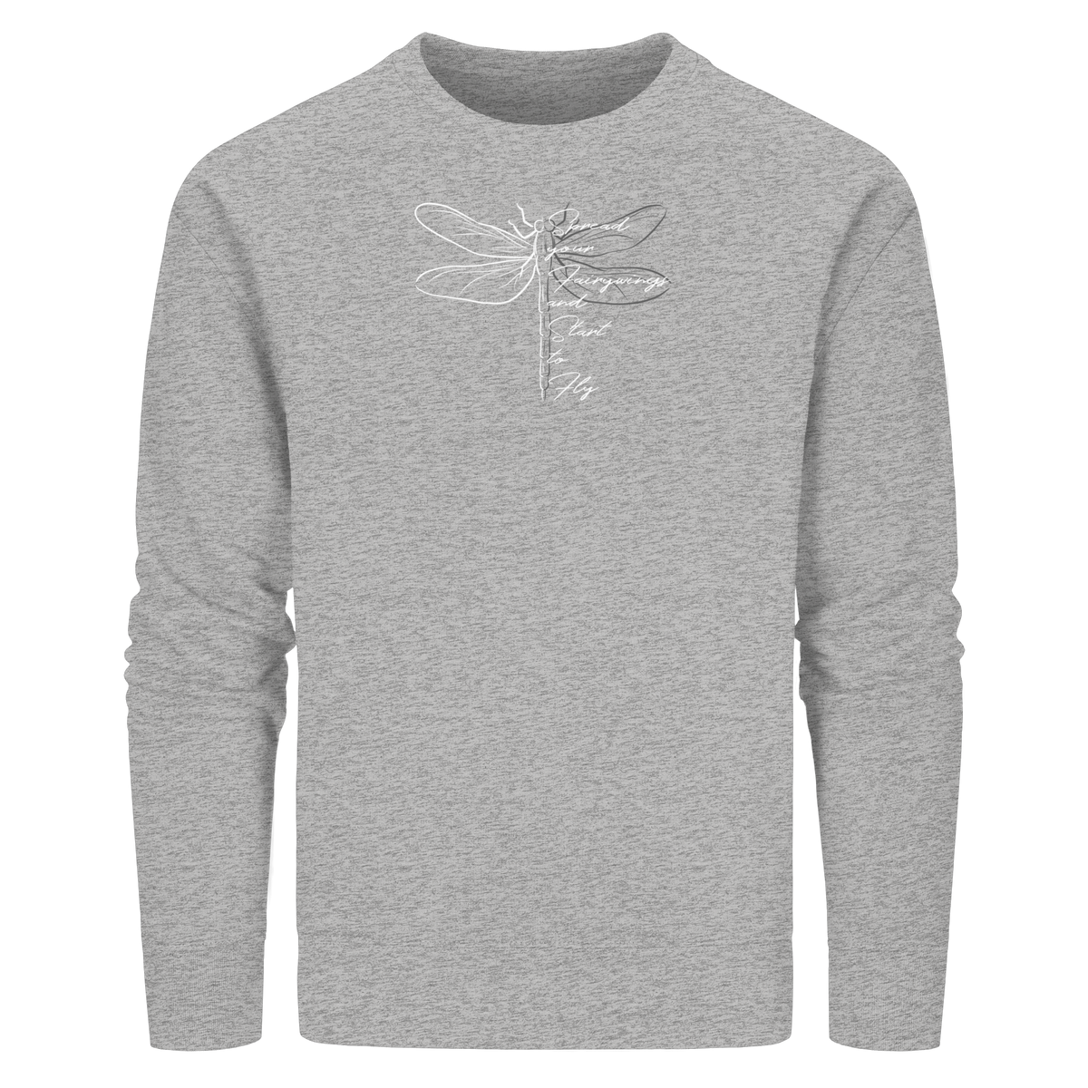 Breite die Flügel aus und flieg los | Libelle - Organic Basic Unisex Sweatshirt