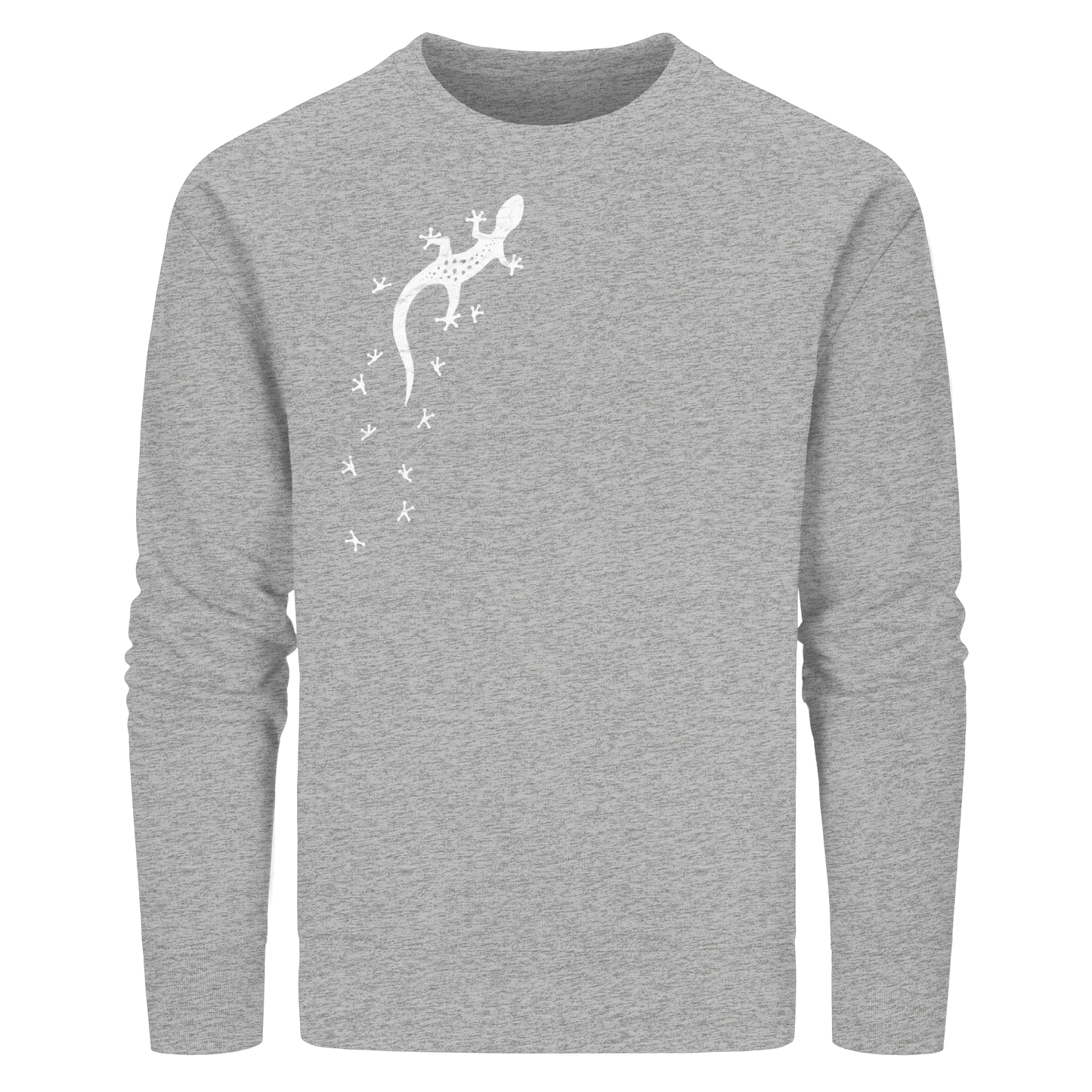 Gecko Eidechse Silhouette hell - Organic Basic Unisex Sweatshirt