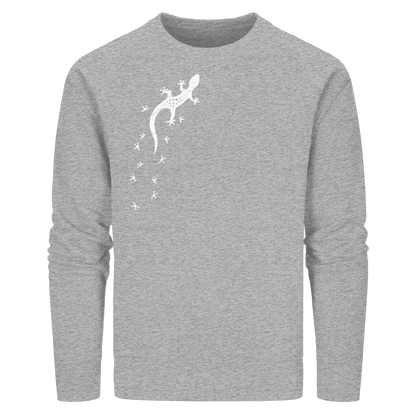 Gecko Eidechse Silhouette hell - Organic Basic Unisex Sweatshirt