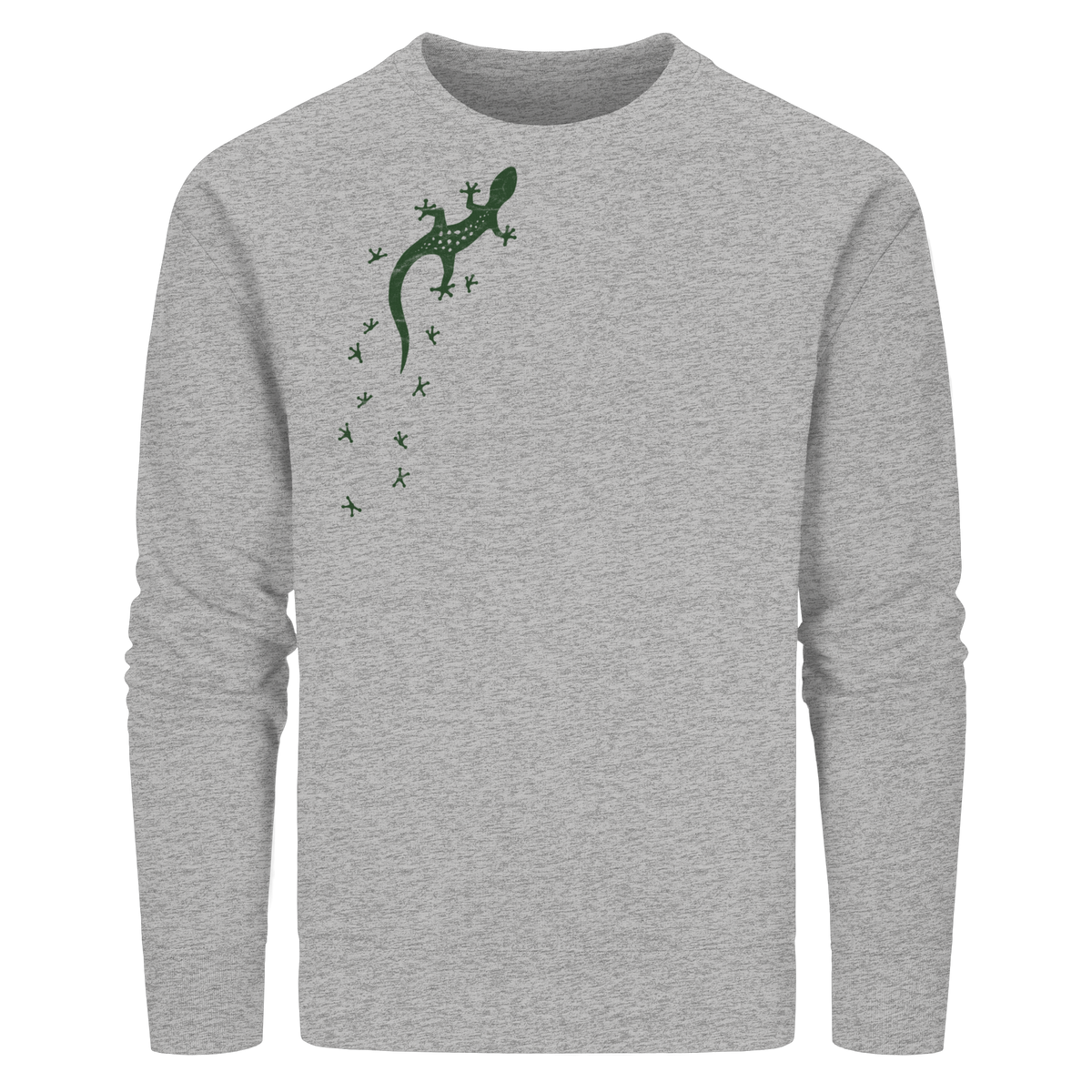 Gecko Eidechse Silhouette dunkel - Organic Basic Unisex Sweatshirt