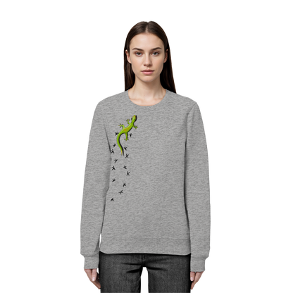 Kletternder Gecko mit Spuren - Organic Basic Unisex Sweatshirt