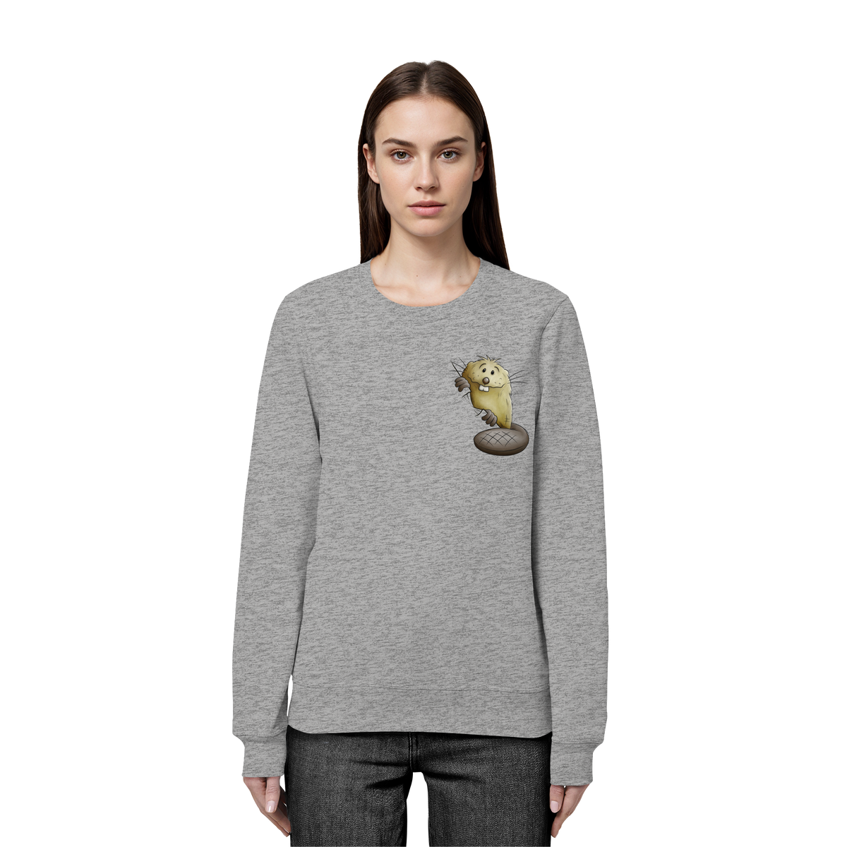 Lustiger frecher Biber - Organic Basic Unisex Sweatshirt