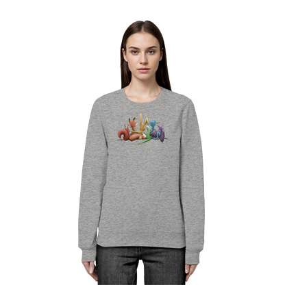 Regenbogen Tiere für Freundschaft, Toleranz und Vielfalt - Organic Basic Unisex Sweatshirt