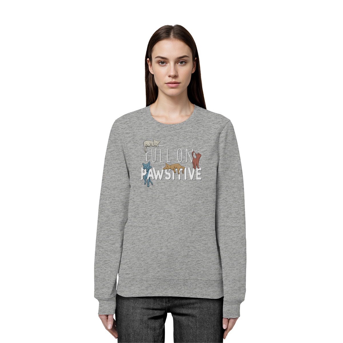 Full On Pawsitive! Gechillte Katzen - Organic Basic Unisex Sweatshirt