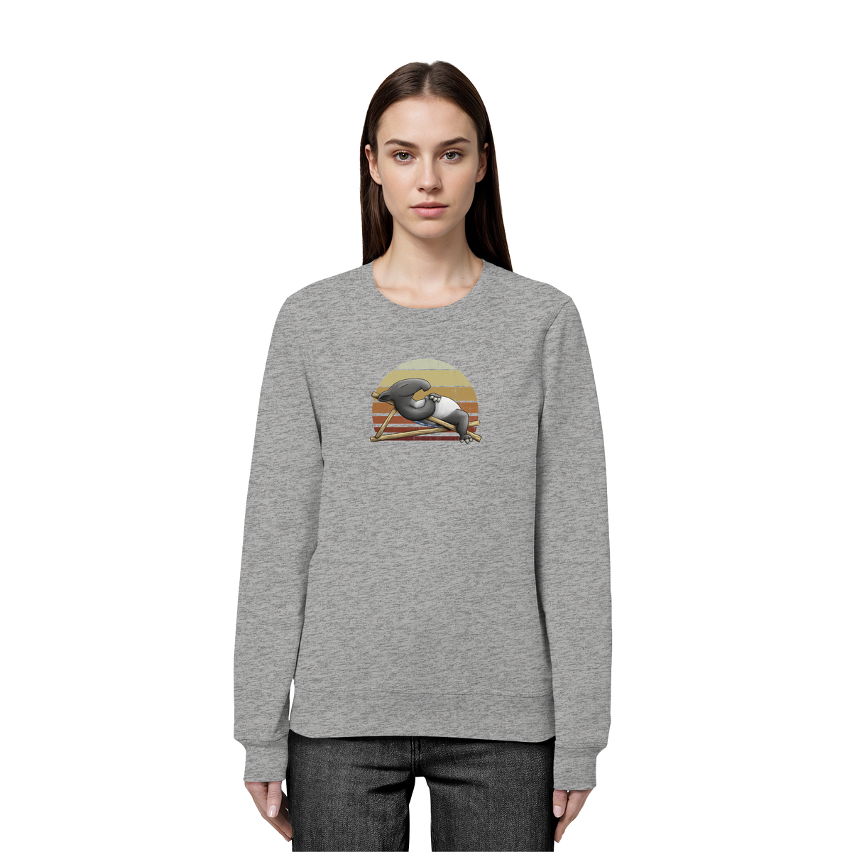 Lässiger Retro Sundown Tapir - Organic Basic Unisex Sweatshirt