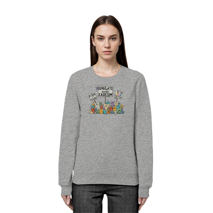 Demo-Katzen gegen Faschismus und für Vielfalt - Organic Basic Unisex Sweatshirt