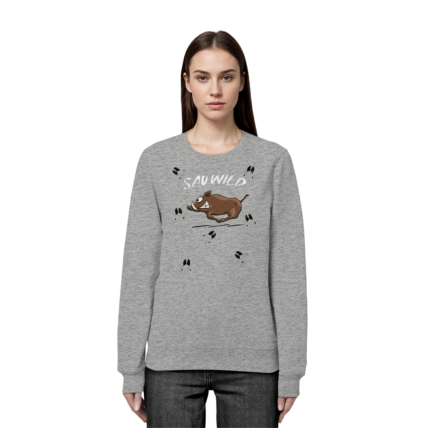Sauwild wilde Sau | Wildschwein Keiler - Organic Basic Unisex Sweatshirt