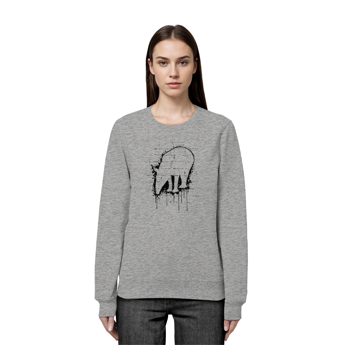 Urban Street Art Tapir Silhouette - Organic Basic Unisex Sweatshirt