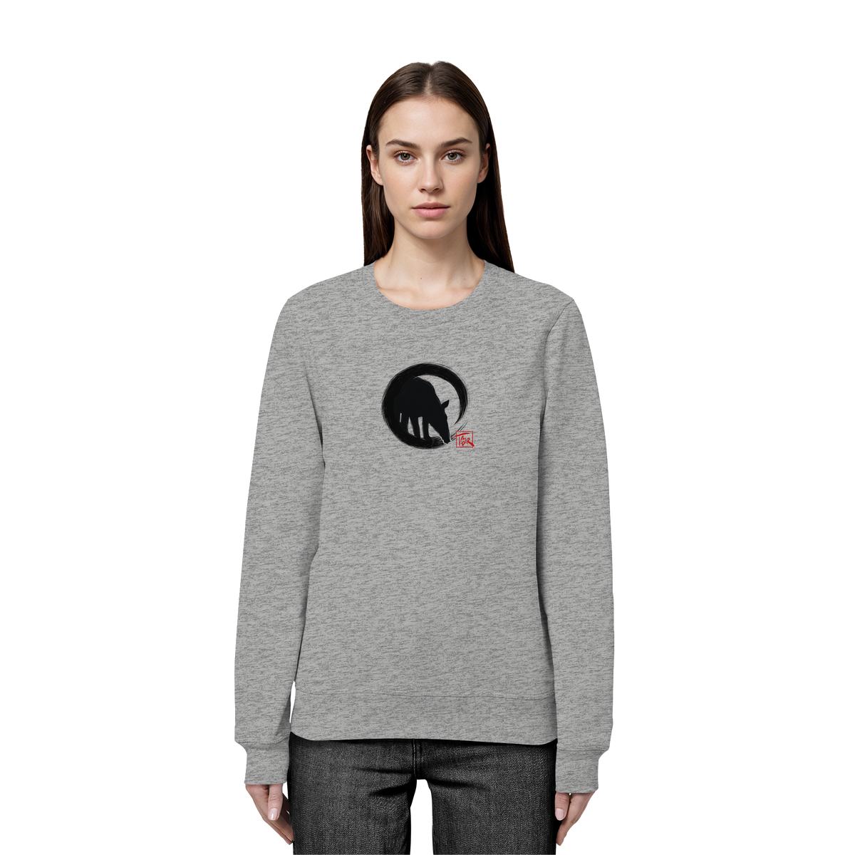 Zen Tapir im japanischen Enso Kreis - Organic Basic Unisex Sweatshirt