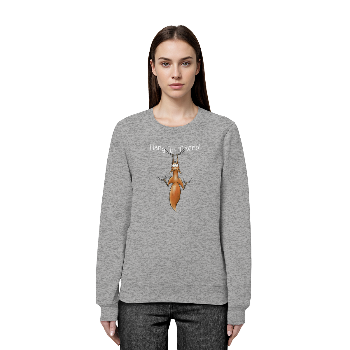Hang In There | Lässiges Eichhörnchen - Organic Basic Unisex Sweatshirt