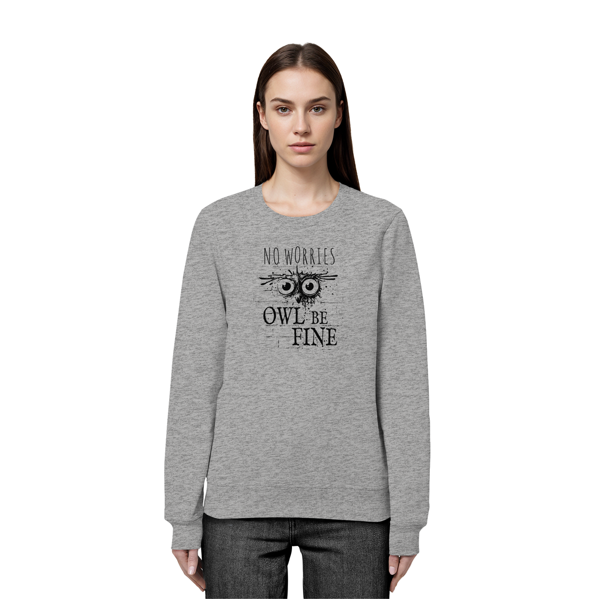 Owl Be Fine Street Art Eule - Organic Basic Unisex Sweatshirt