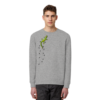 Kletternder Gecko mit Spuren - Organic Basic Unisex Sweatshirt