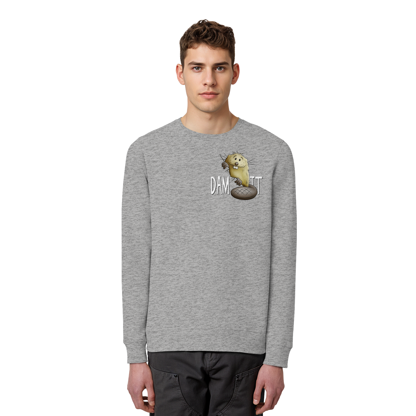 Dam It Verdammt Lustiger Biber - Organic Basic Unisex Sweatshirt