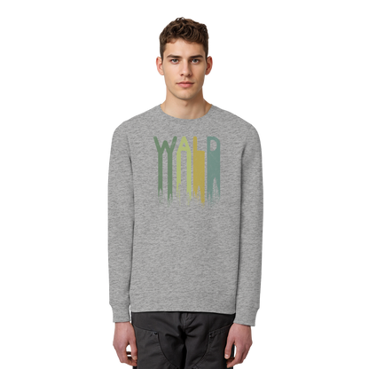 Wald Retro Forst Schriftzug - Organic Basic Unisex Sweatshirt