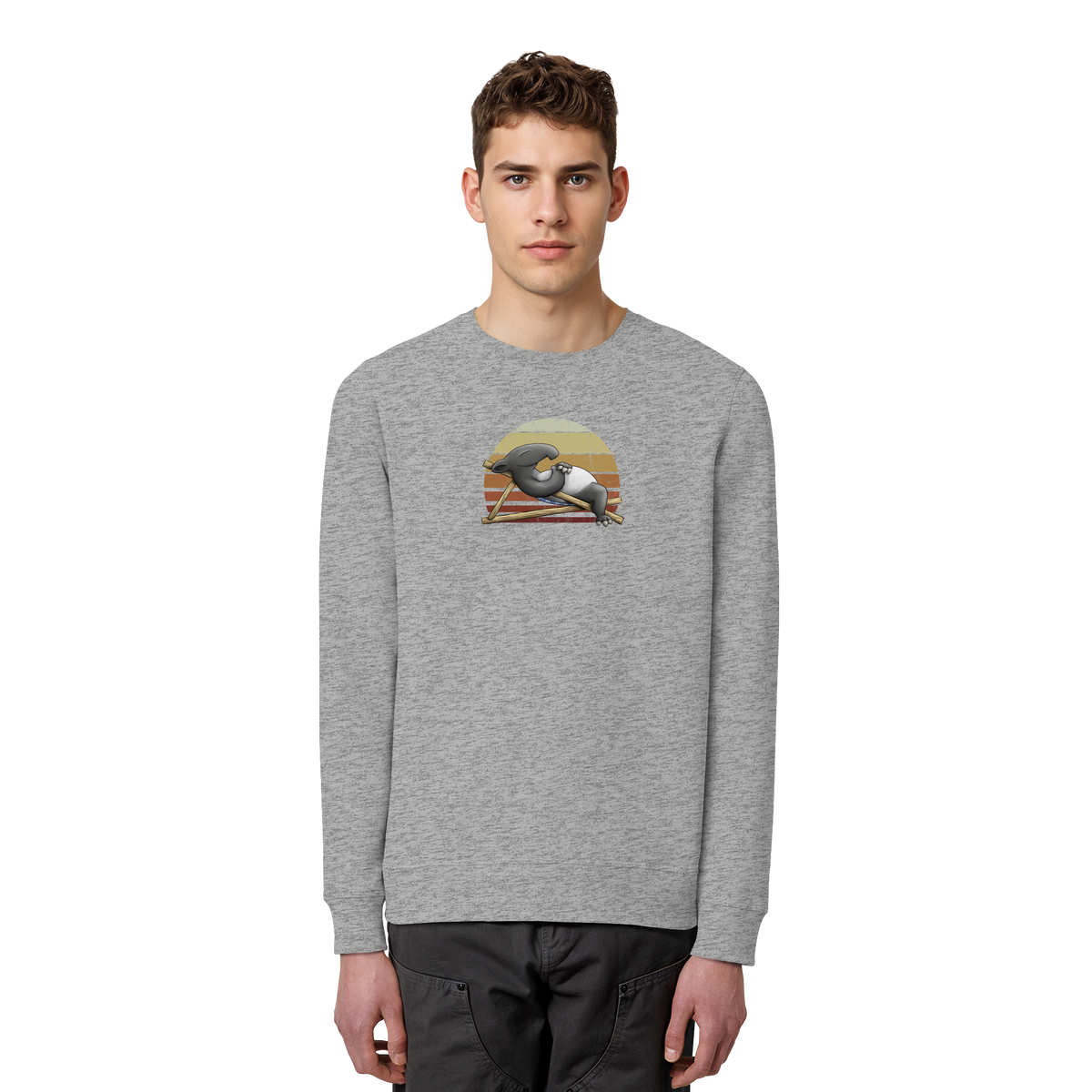 Lässiger Retro Sundown Tapir - Organic Basic Unisex Sweatshirt