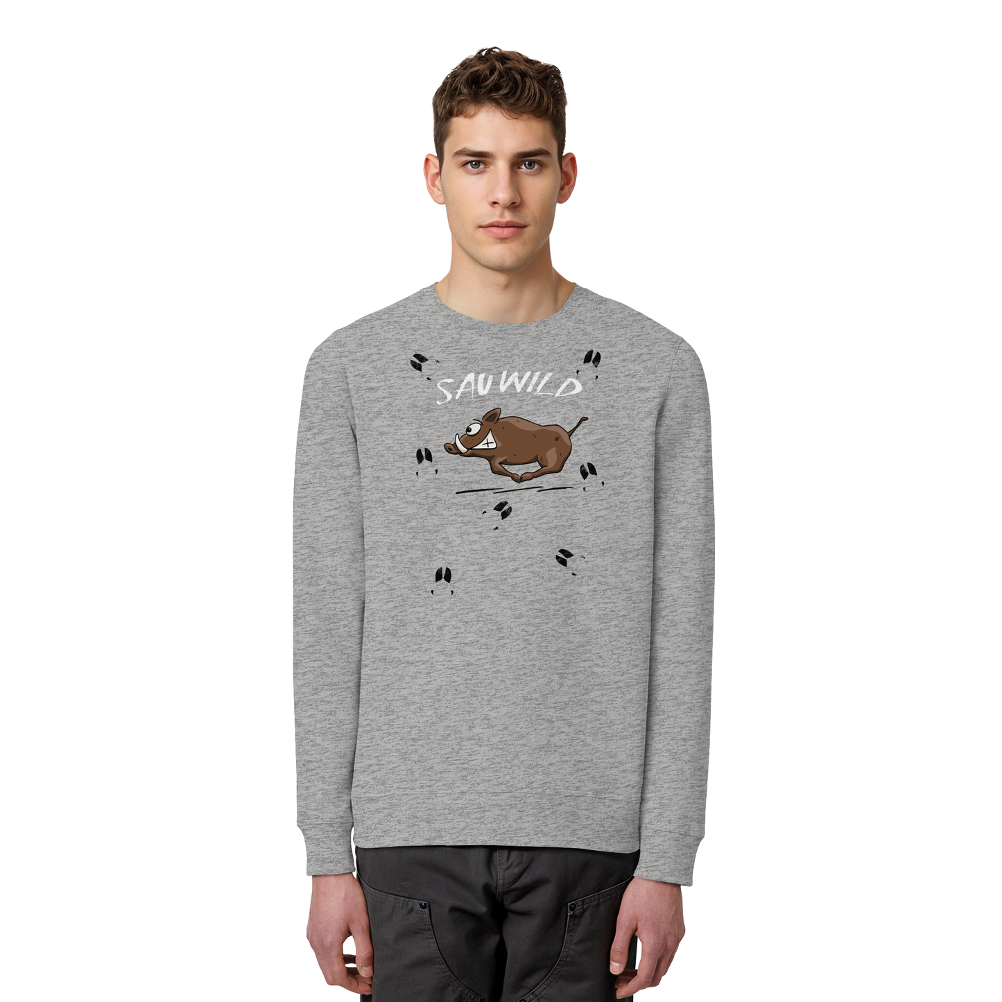 Sauwild wilde Sau | Wildschwein Keiler - Organic Basic Unisex Sweatshirt