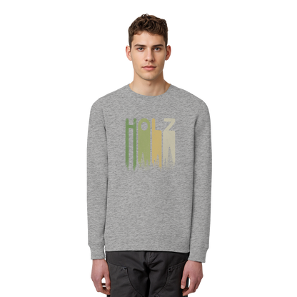 Holz Retro Wald Schriftzug - Organic Basic Unisex Sweatshirt