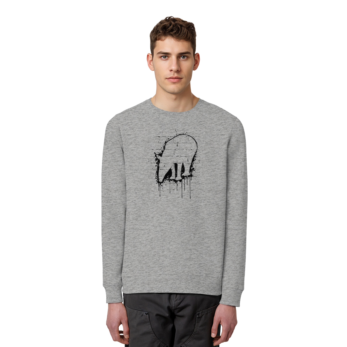 Urban Street Art Tapir Silhouette - Organic Basic Unisex Sweatshirt