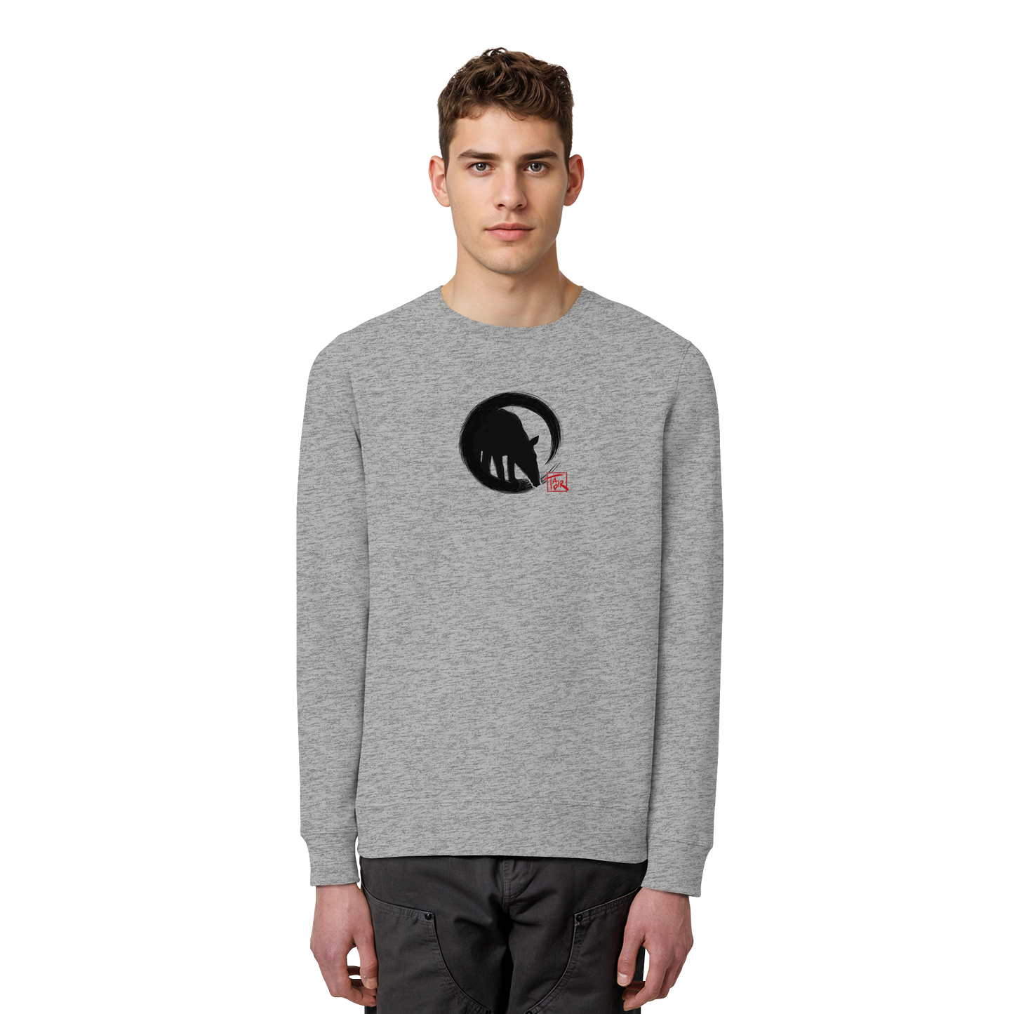 Zen Tapir im japanischen Enso Kreis - Organic Basic Unisex Sweatshirt