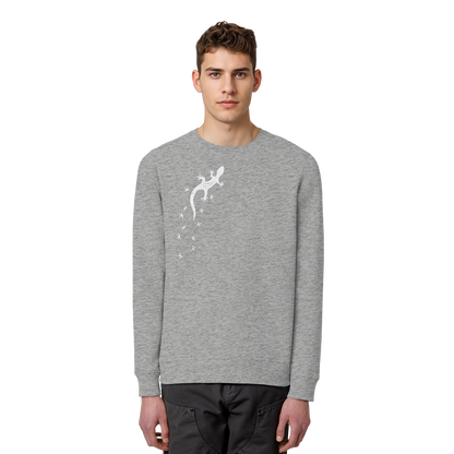 Gecko Eidechse Silhouette hell - Organic Basic Unisex Sweatshirt