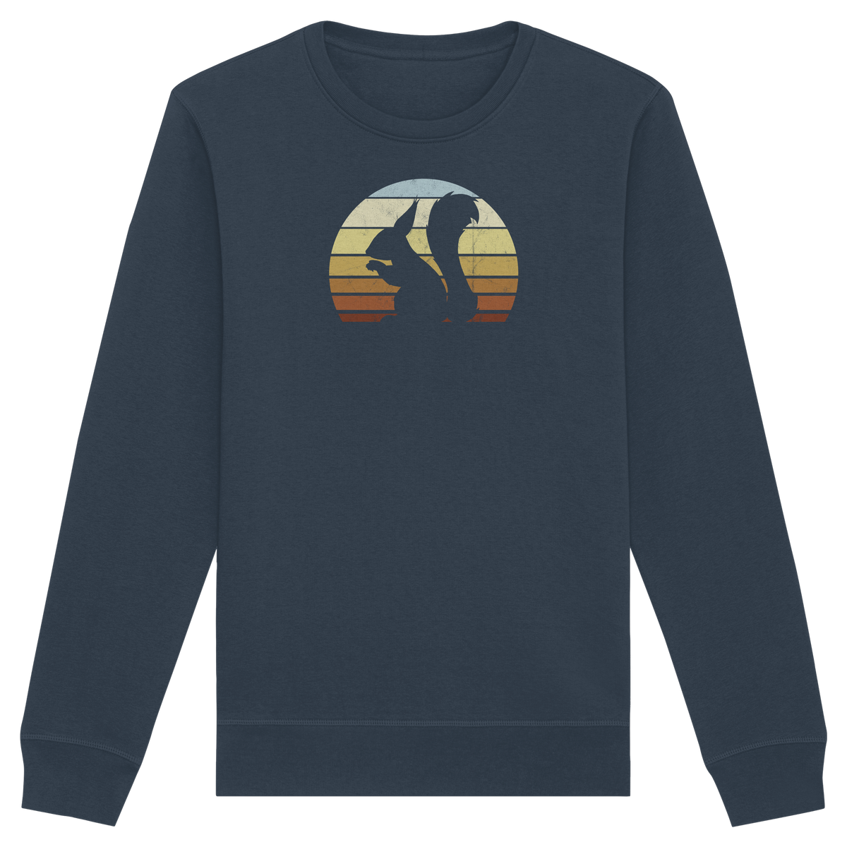 Retro Eichhörnchen Silhouette - Organic Basic Unisex Sweatshirt