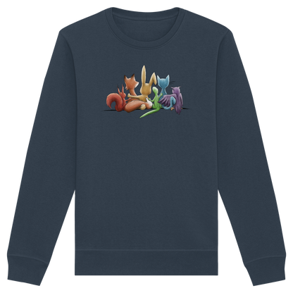 Regenbogen Tiere für Freundschaft, Toleranz und Vielfalt - Organic Basic Unisex Sweatshirt