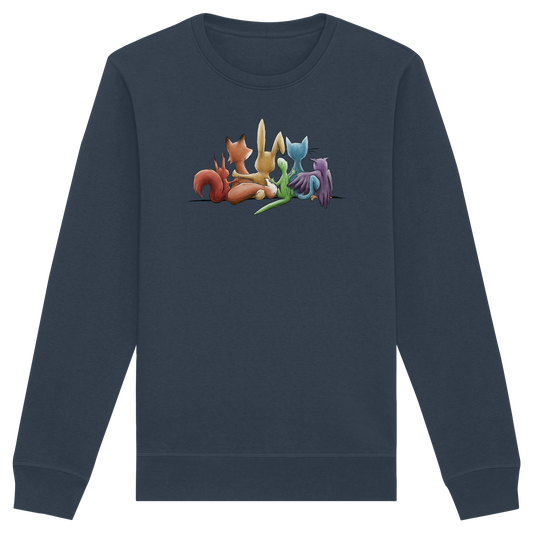 Regenbogen Tiere für Freundschaft, Toleranz und Vielfalt - Organic Basic Unisex Sweatshirt