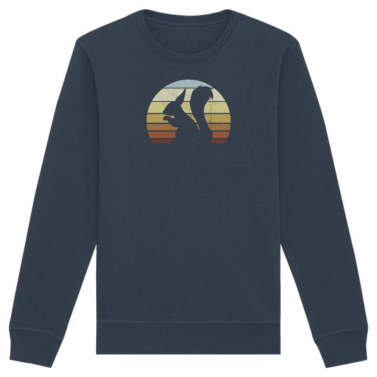 Retro Eichhörnchen Silhouette - Organic Basic Unisex Sweatshirt