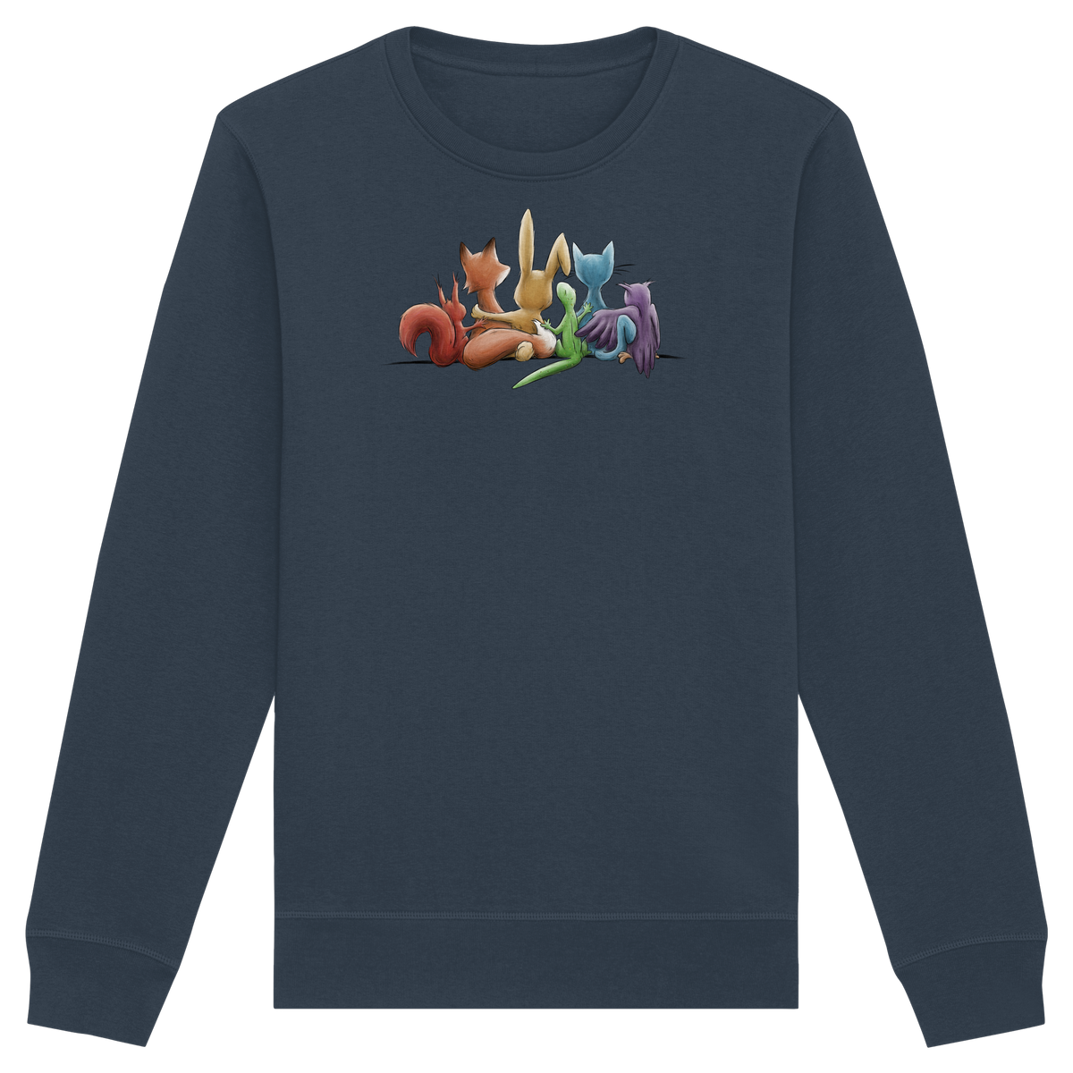 Regenbogen Tiere für Freundschaft, Toleranz und Vielfalt - Organic Basic Unisex Sweatshirt