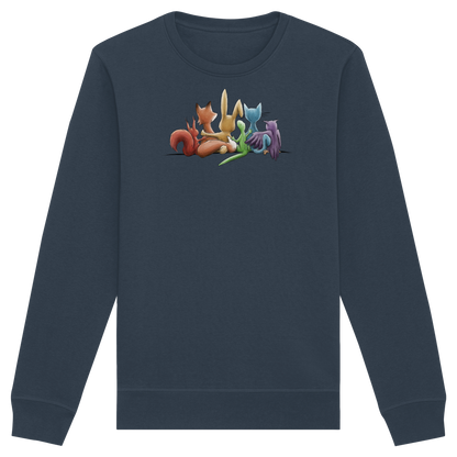 Regenbogen Tiere für Freundschaft, Toleranz und Vielfalt - Organic Basic Unisex Sweatshirt