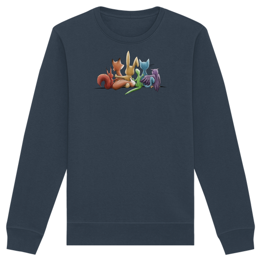 Regenbogen Tiere für Freundschaft, Toleranz und Vielfalt - Organic Basic Unisex Sweatshirt