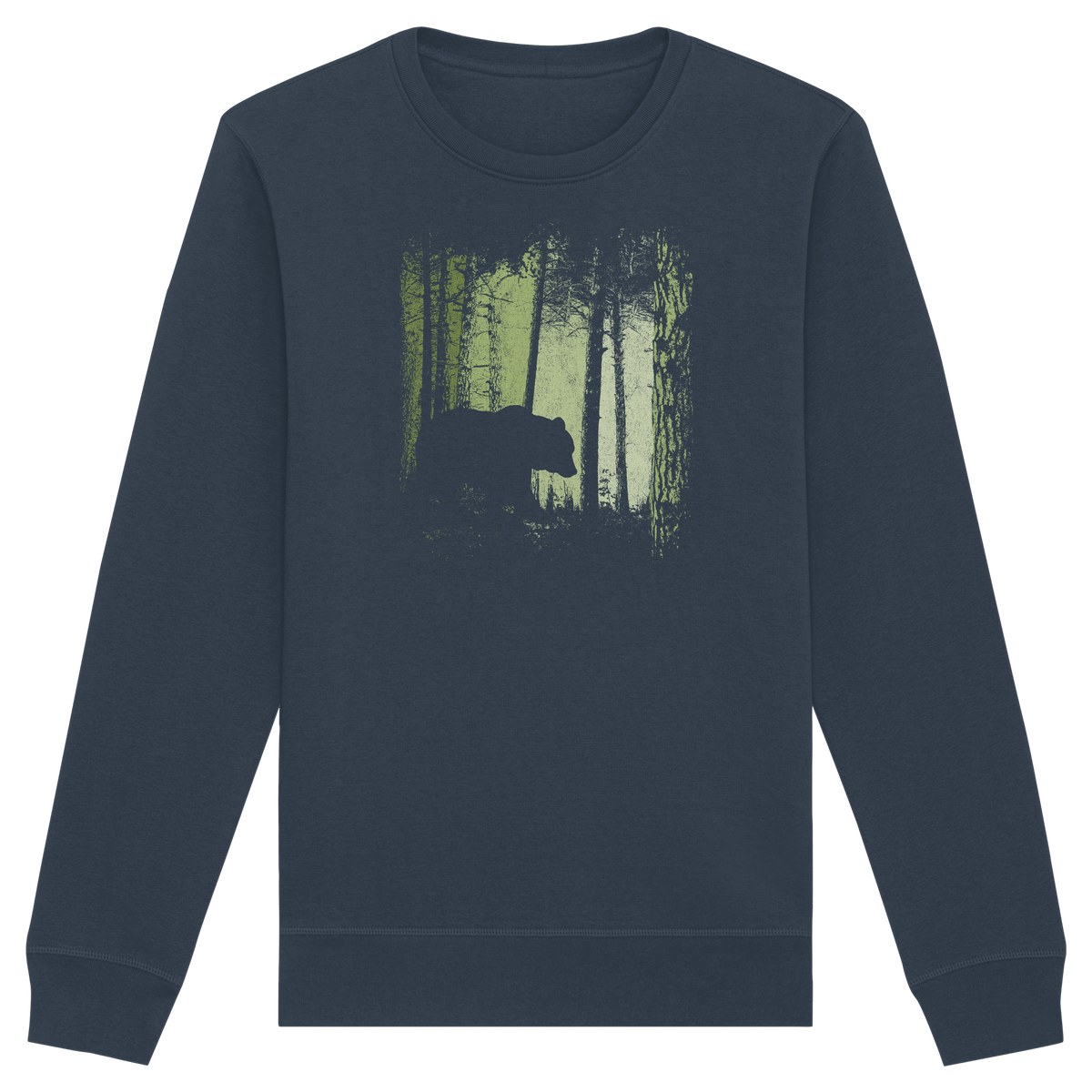 Braunbär im Zwielicht Wald - Organic Basic Unisex Sweatshirt