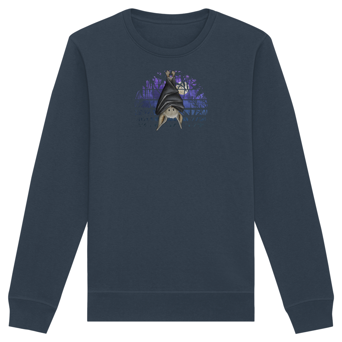 Fledermaus in blauer Nacht - Organic Basic Unisex Sweatshirt