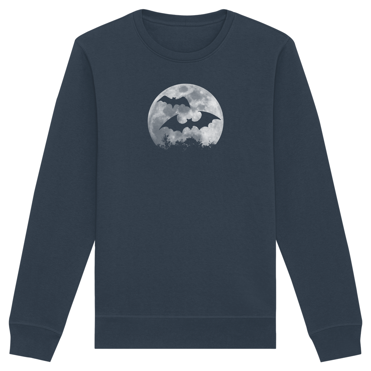 Fledermaus Silhouetten bei Vollmond - Organic Basic Unisex Sweatshirt
