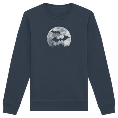 Fledermaus Silhouetten bei Vollmond - Organic Basic Unisex Sweatshirt