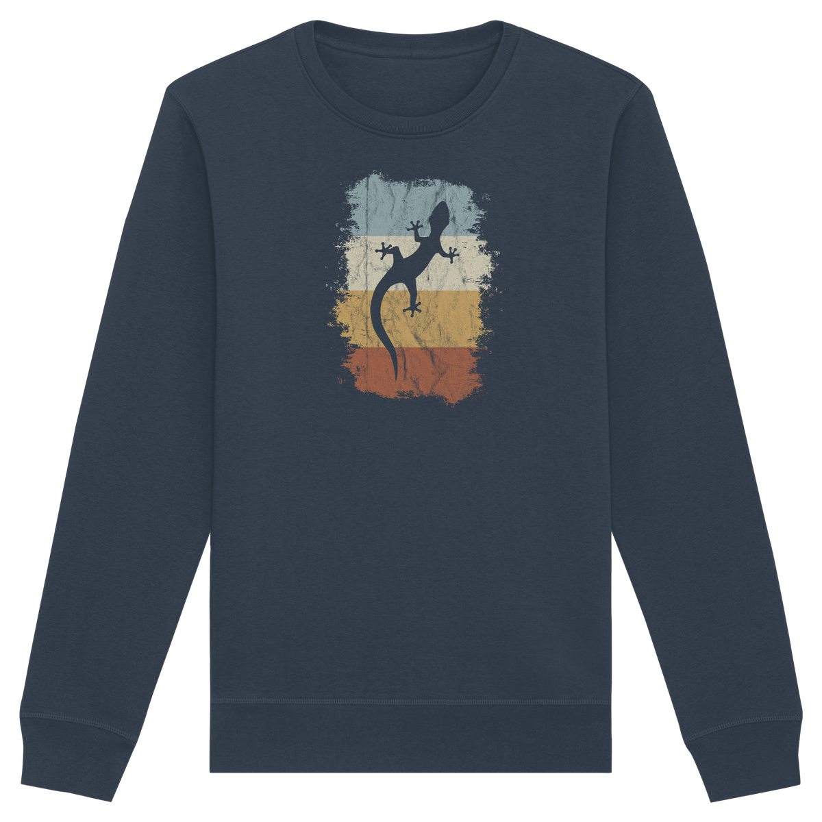 Retro Gecko Salamander Silhouette - Organic Basic Unisex Sweatshirt