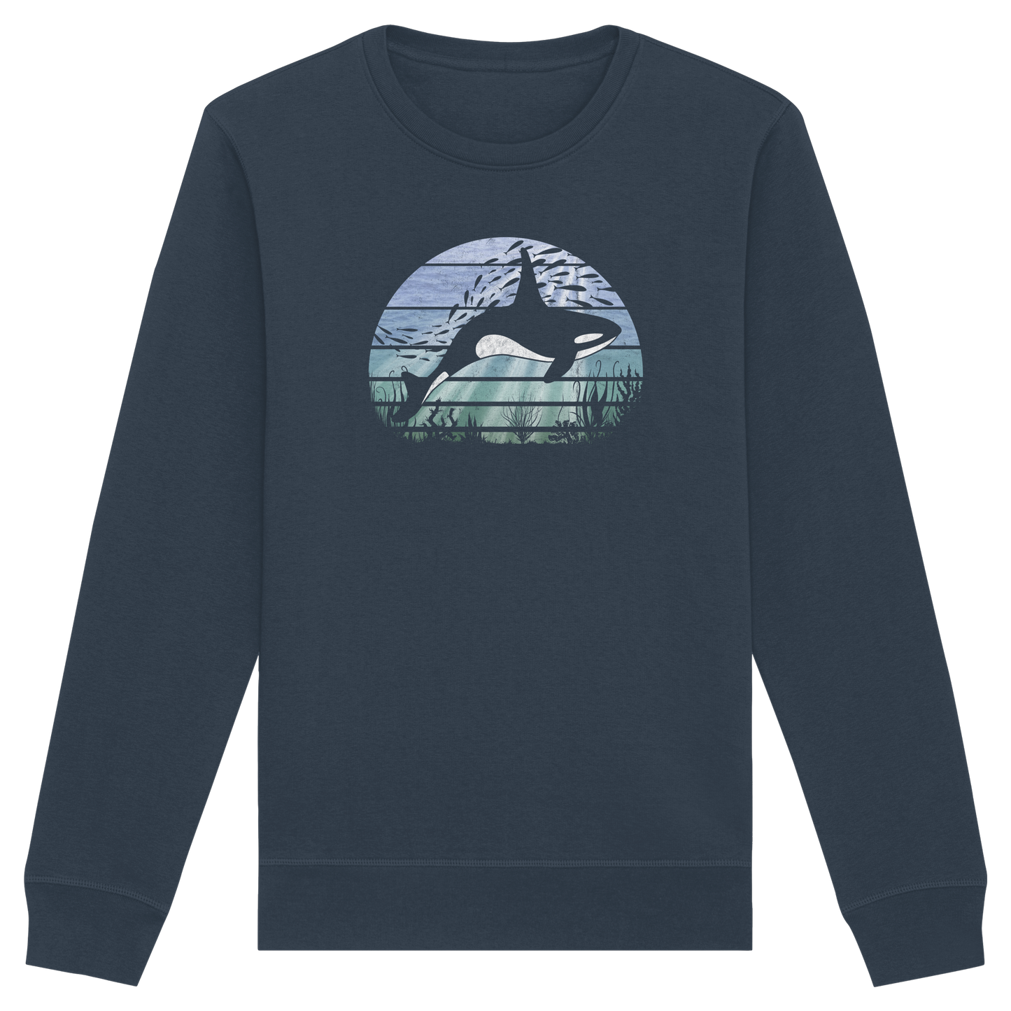 Retro Tiefsee Schwertwal Orca - Organic Basic Unisex Sweatshirt