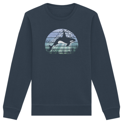 Retro Tiefsee Schwertwal Orca - Organic Basic Unisex Sweatshirt