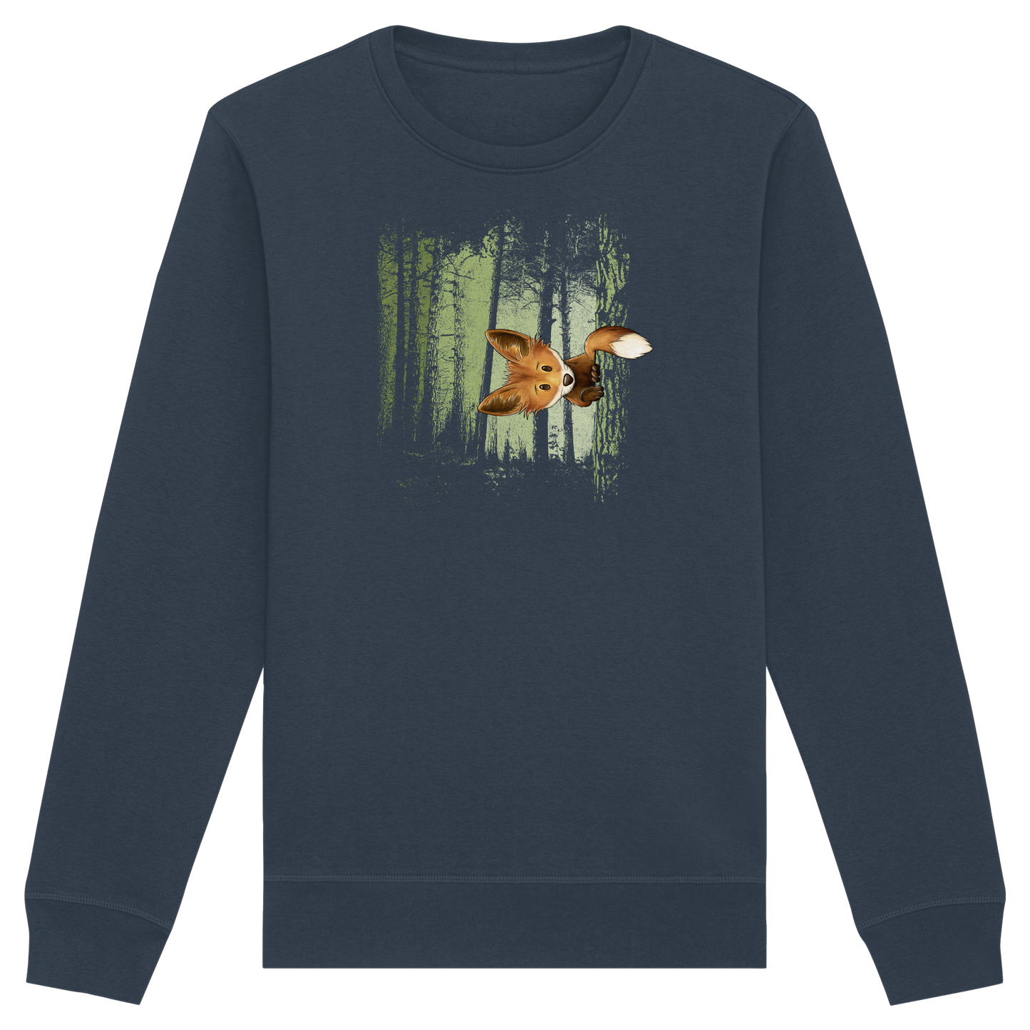 Fuchs im Zwielicht-Wald - Organic Basic Unisex Sweatshirt