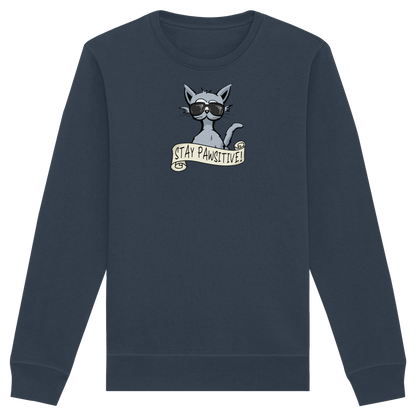 Stay Pawsitive Bleib lässig Hipster Katze - Organic Basic Unisex Sweatshirt