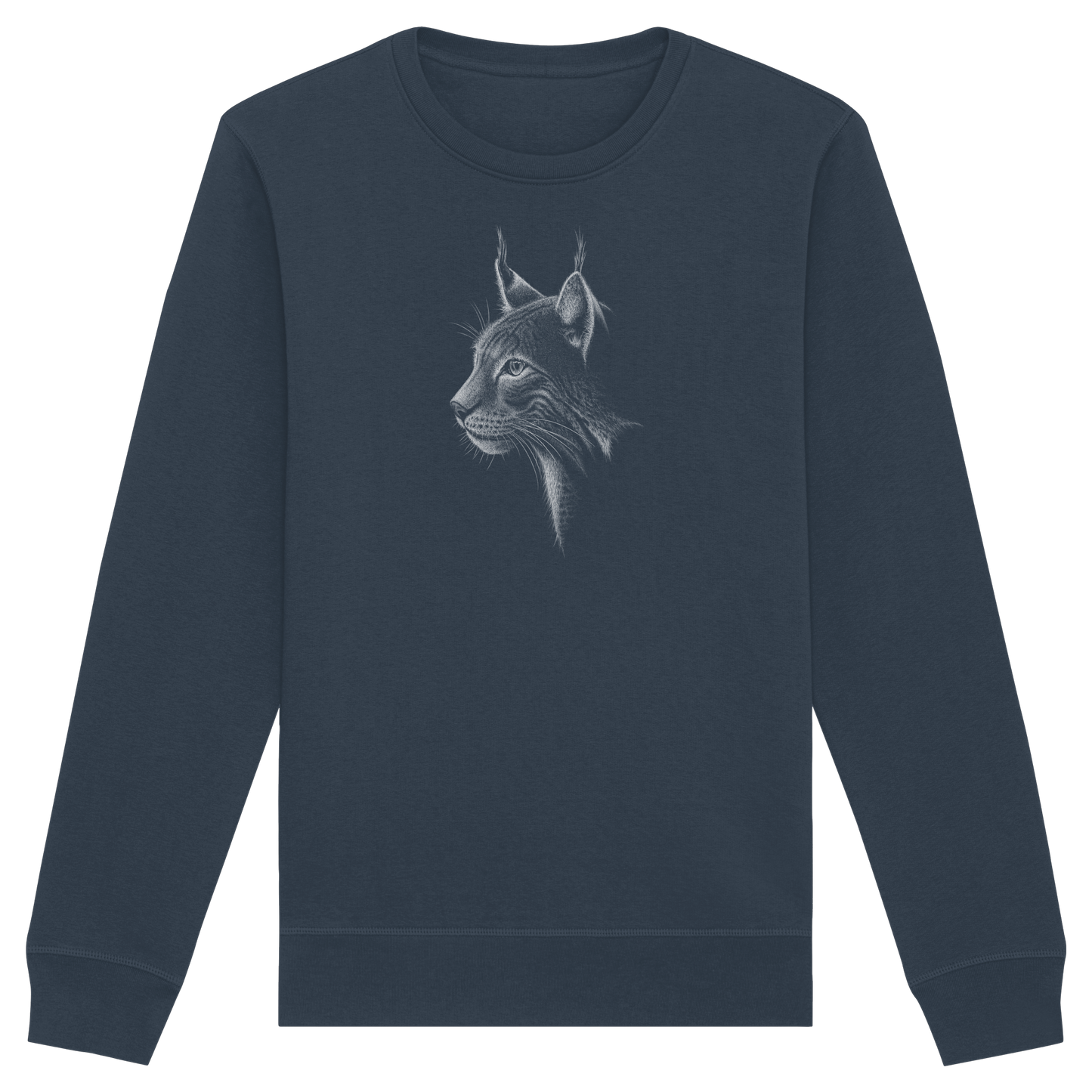 Luchs Kritzelkunst Wildkatze Illustration - Organic Basic Unisex Sweatshirt