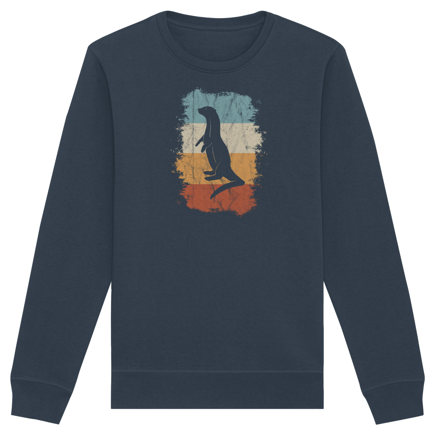 Retro Otter Fischotter Silhouette - Organic Basic Unisex Sweatshirt