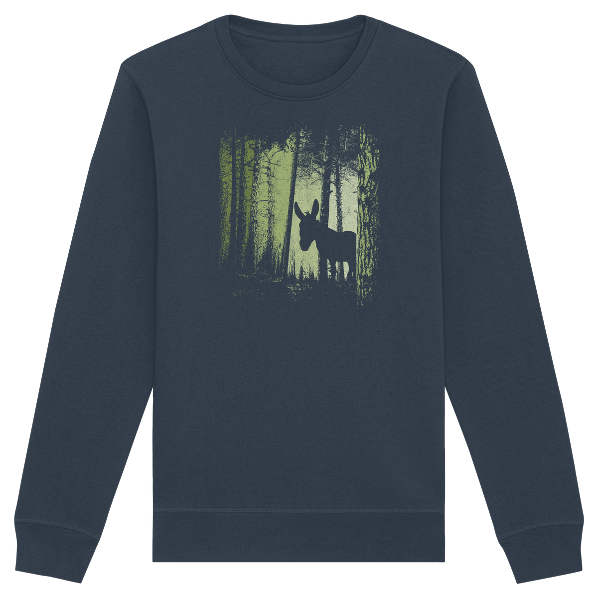 Esel im Zwielicht-Wald - Organic Basic Unisex Sweatshirt