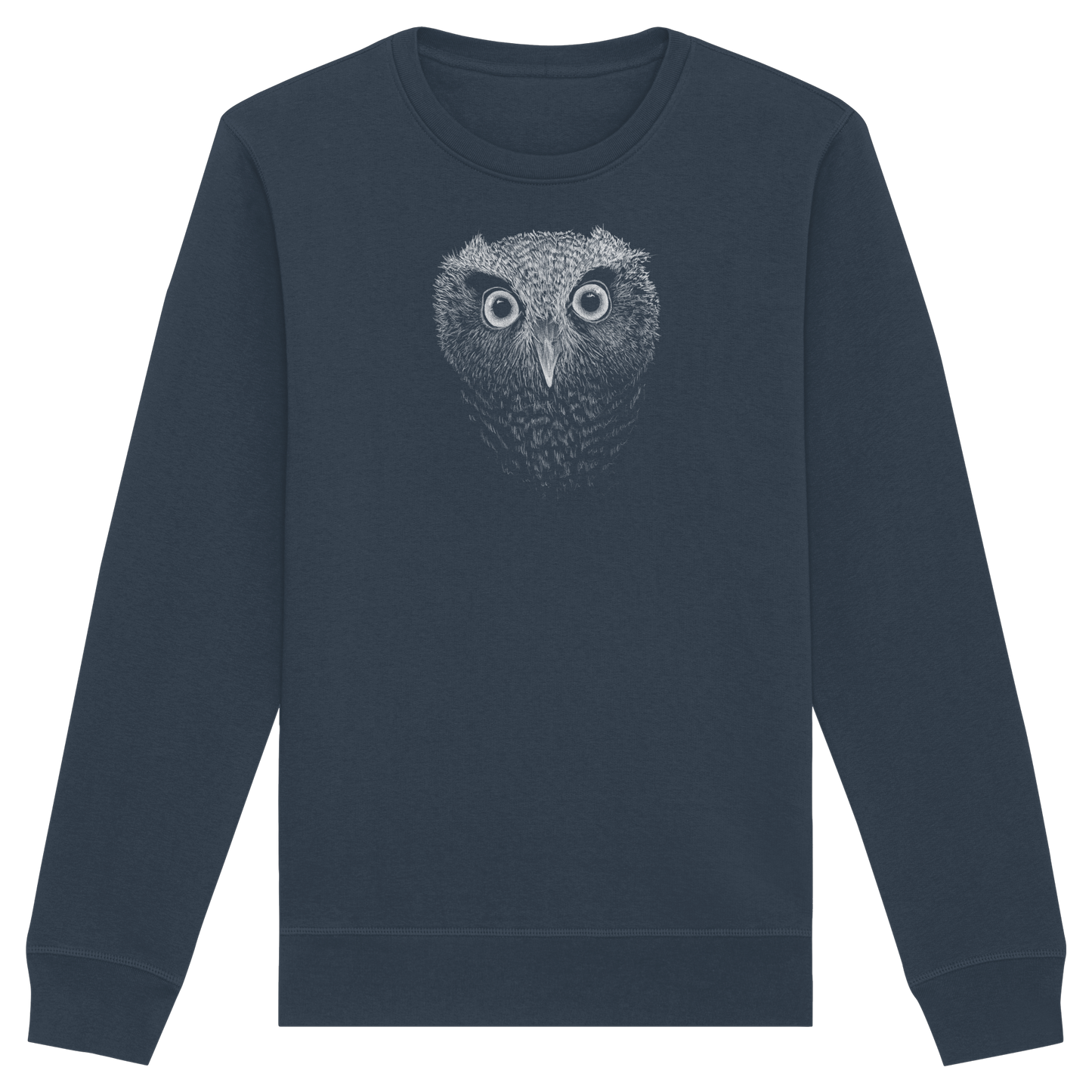 Eule Kritzelkunst Illustration - Organic Basic Unisex Sweatshirt