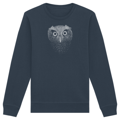 Eule Kritzelkunst Illustration - Organic Basic Unisex Sweatshirt